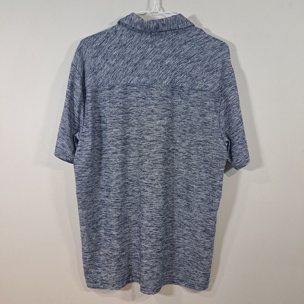 Under Armour Men's Heather Blue Loose Heat Gear Polo Large - Picture 2 of 7